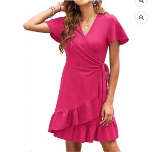 Naggoo Peach Wrap Medium Dress